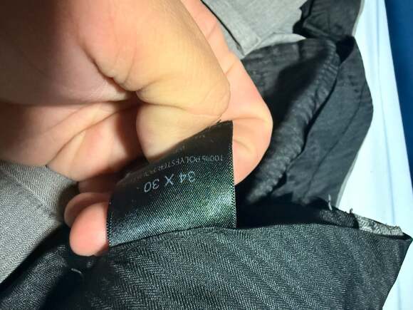 Kenneth Cole Reaction Men's 34 x 30 Grey Flat Front Dress Pants - Picture 4 of 7